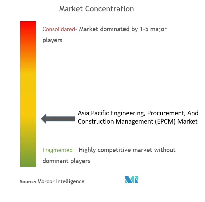 Asia Pacific Engineering, Procurement, And Construction Management (EPCM)  Market Concentration