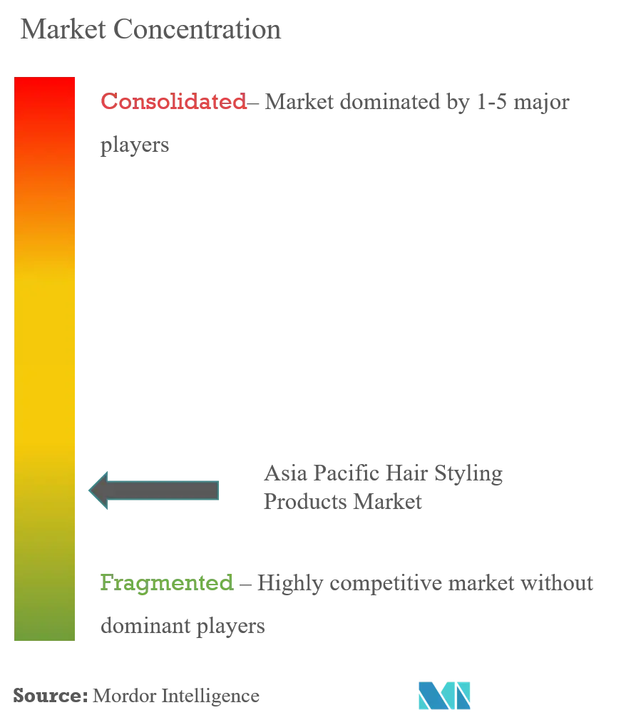 Asia Pacific Hair Styling Products Market Concentration