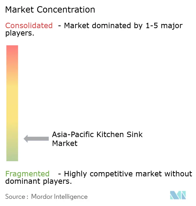 Asia-Pacific Kitchen Sink Market Concentration