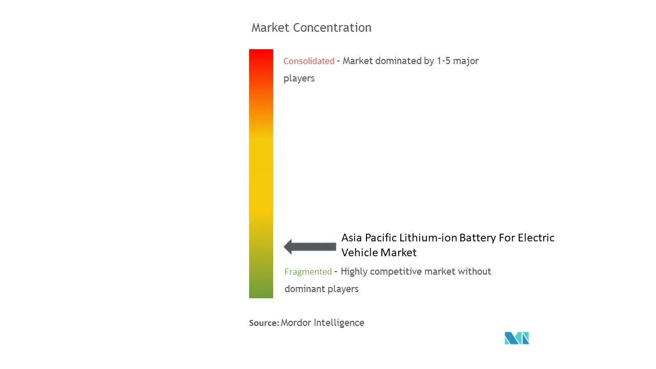 Asia-Pacific Lithium-ion Battery For Electric Vehicle Market Concentration