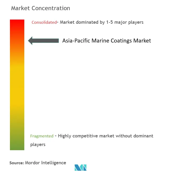 アジア太平洋マリンコーティング市場の集中度