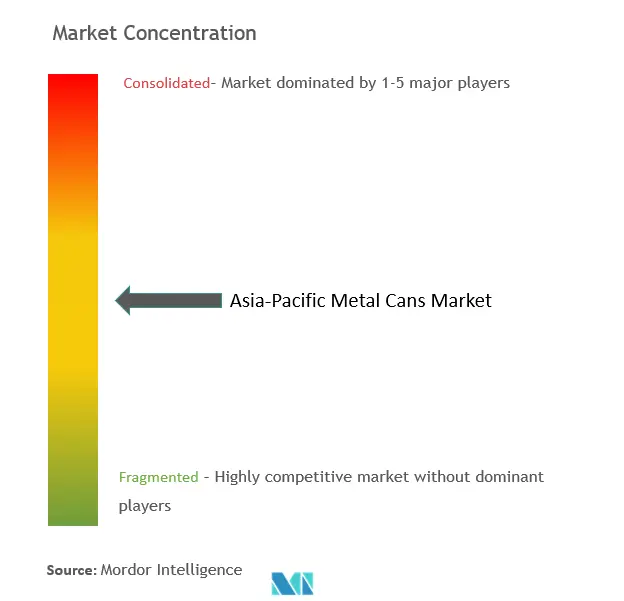 Asia Pacific Metal Cans Market Concentration