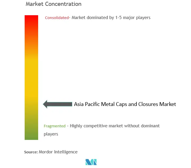 Asia Pacific Metal Caps And Closures Market Concentration