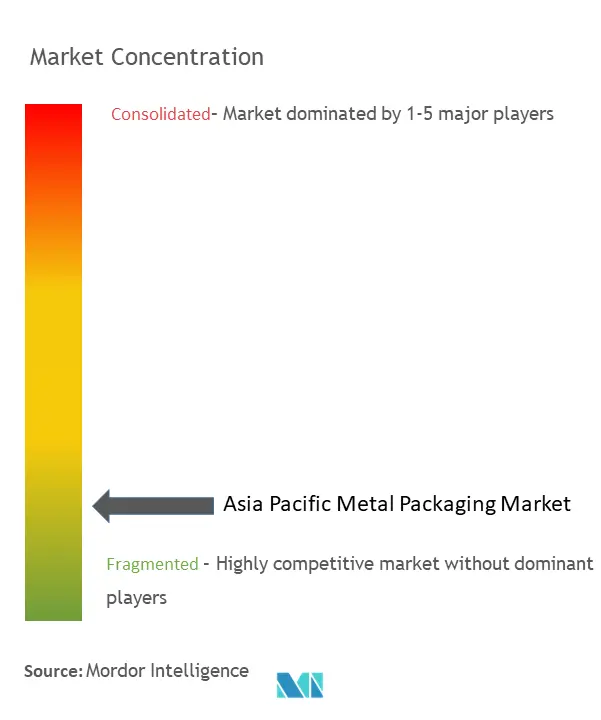 Asia Pacific Metal Packaging Market Concentration