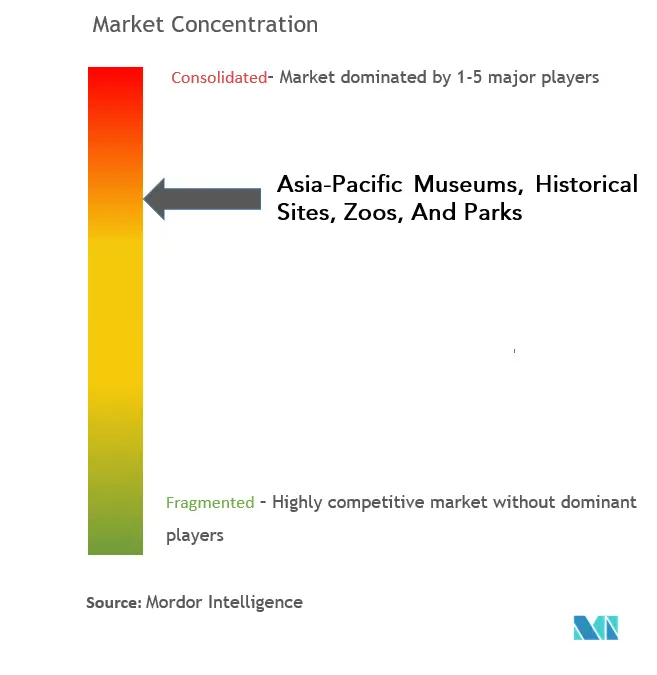 APAC Museums, Historical Sites, Zoos, And Parks Market Concentration