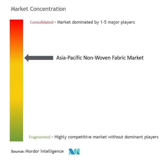 Asia-Pacific Non-Woven Fabric Market Concentration