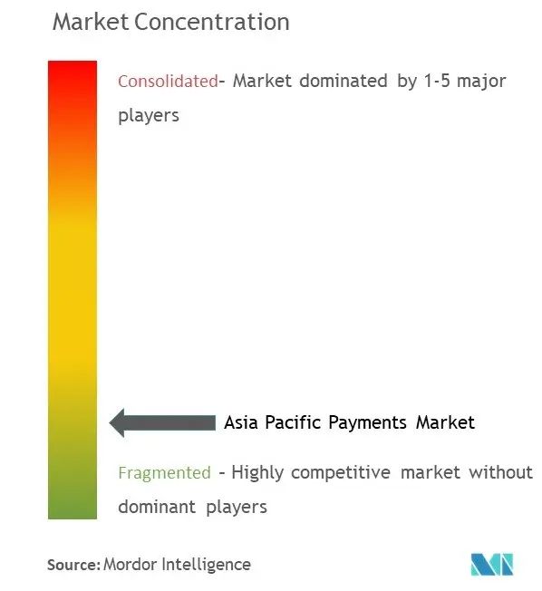 アジア太平洋地域の支払い市場集中度
