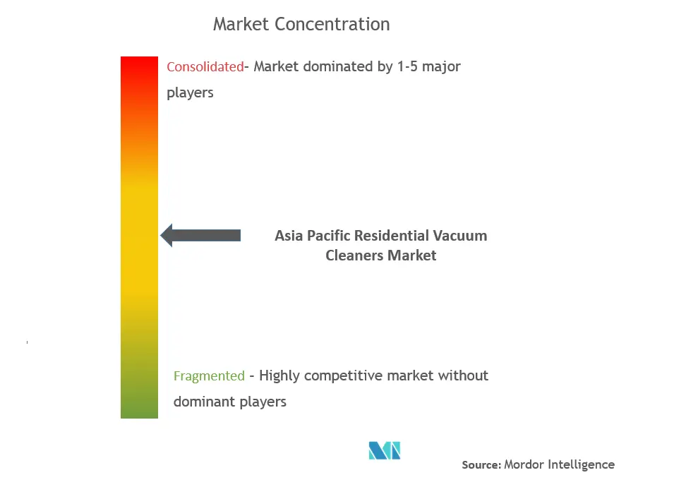 Asia Pacific Residential Vacuum Cleaners Market Concentration