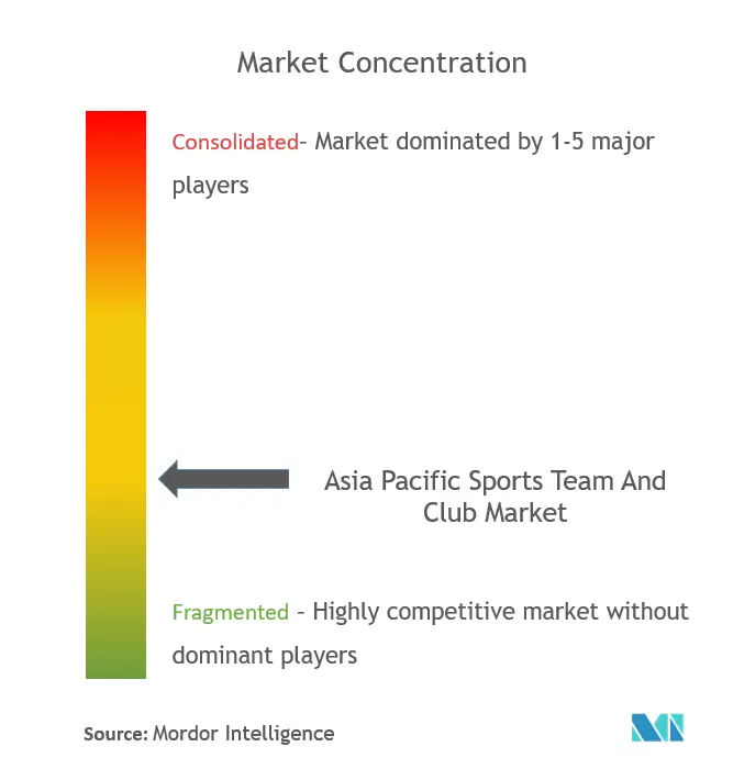 Asia Pacific Sports Team And Clubs Market Concentration