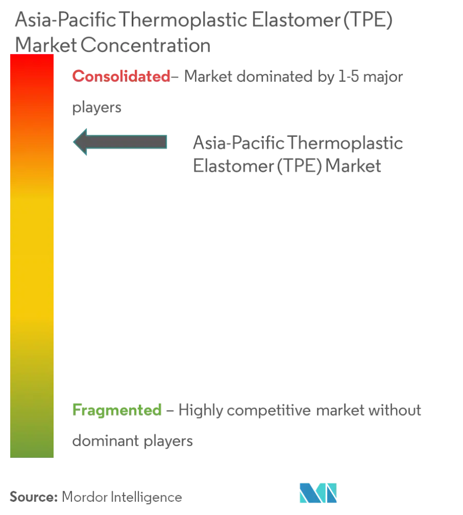 Asia-Pacific Thermoplastic Elastomer (TPE) Market Concentration