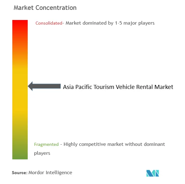 Asia Pacific Tourism Vehicle Rental Market Concentration
