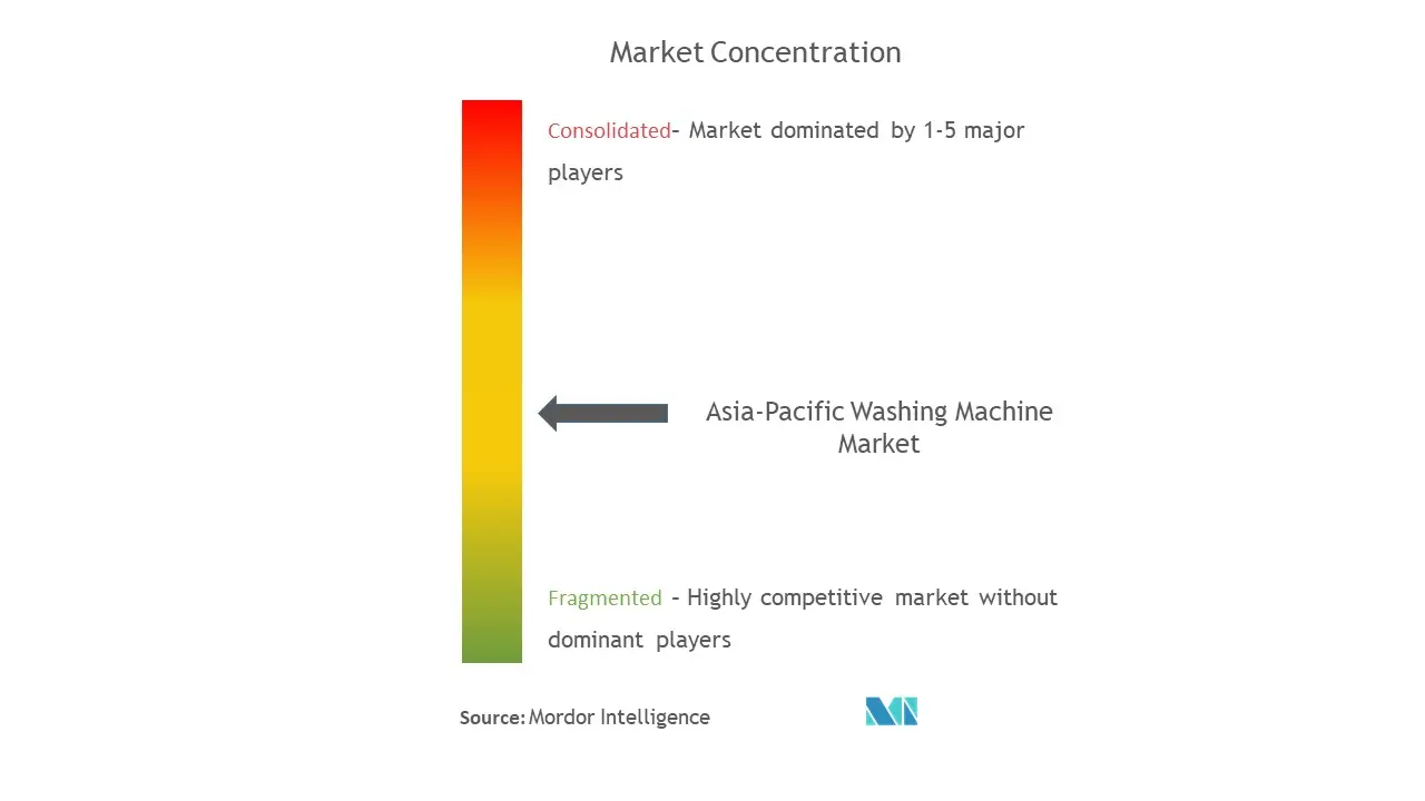 Lavadora Asia-PacíficoConcentración del Mercado