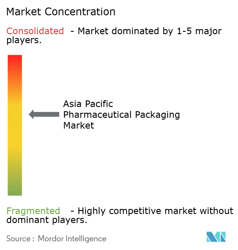 Asia Pacific Pharmaceutical Packaging Market Concentration
