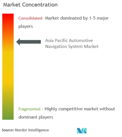 Asia Pacific Automotive Navigation System Market Concentration