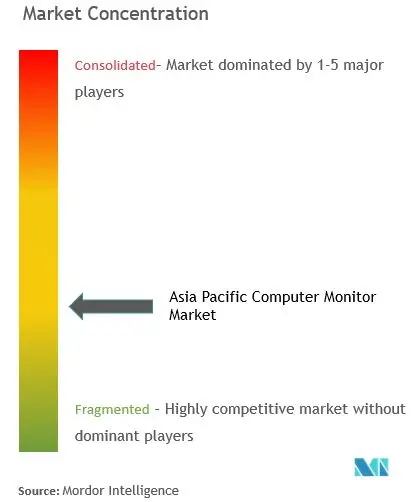 Asia Pacific Computer Monitor Market Concentration