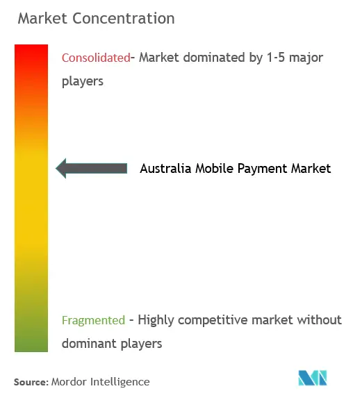 オーストラリアのモバイル決済市場集中度