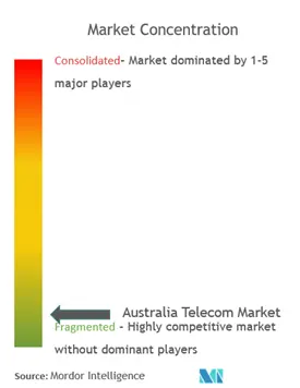 オーストラリア・テレコム市場の集中度