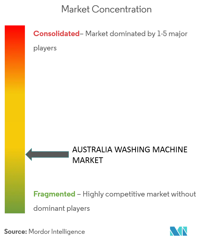 Australia Washing Machine Market Concentration