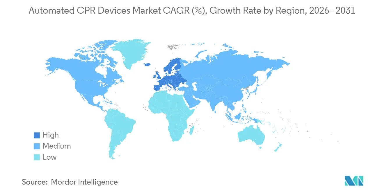 Automated CPR Devices Market CAGR (%), Growth Rate by Region