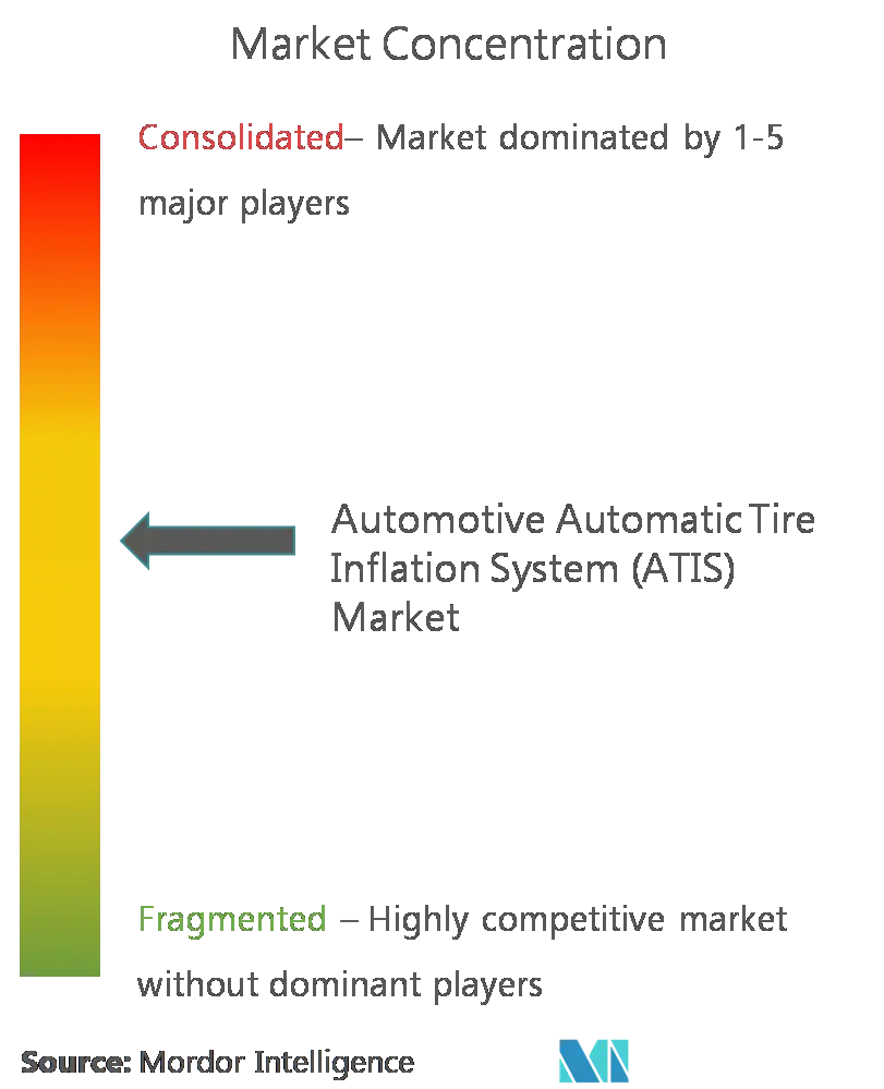 自動車用自動タイヤ空気圧システム Atis市場集中度