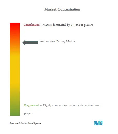 自動車用バッテリー市場集中度