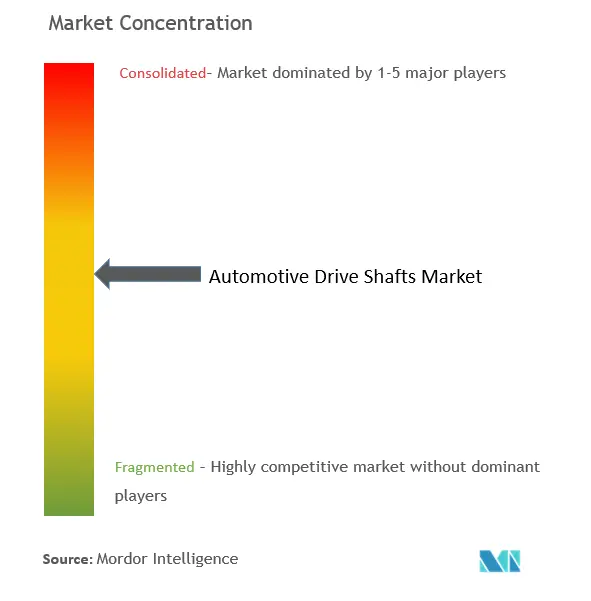 Concentración del mercado de ejes de transmisión automotrices