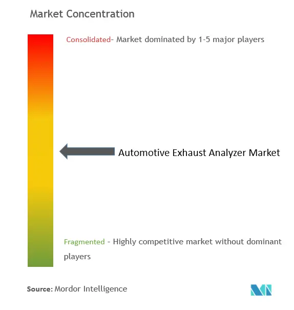 自動車排気ガス分析装置市場の集中度