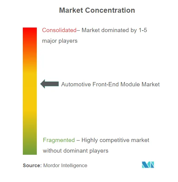 Module frontal automobileConcentration du marché