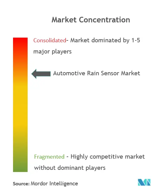 Concentração do mercado de sensores de chuva automotivos