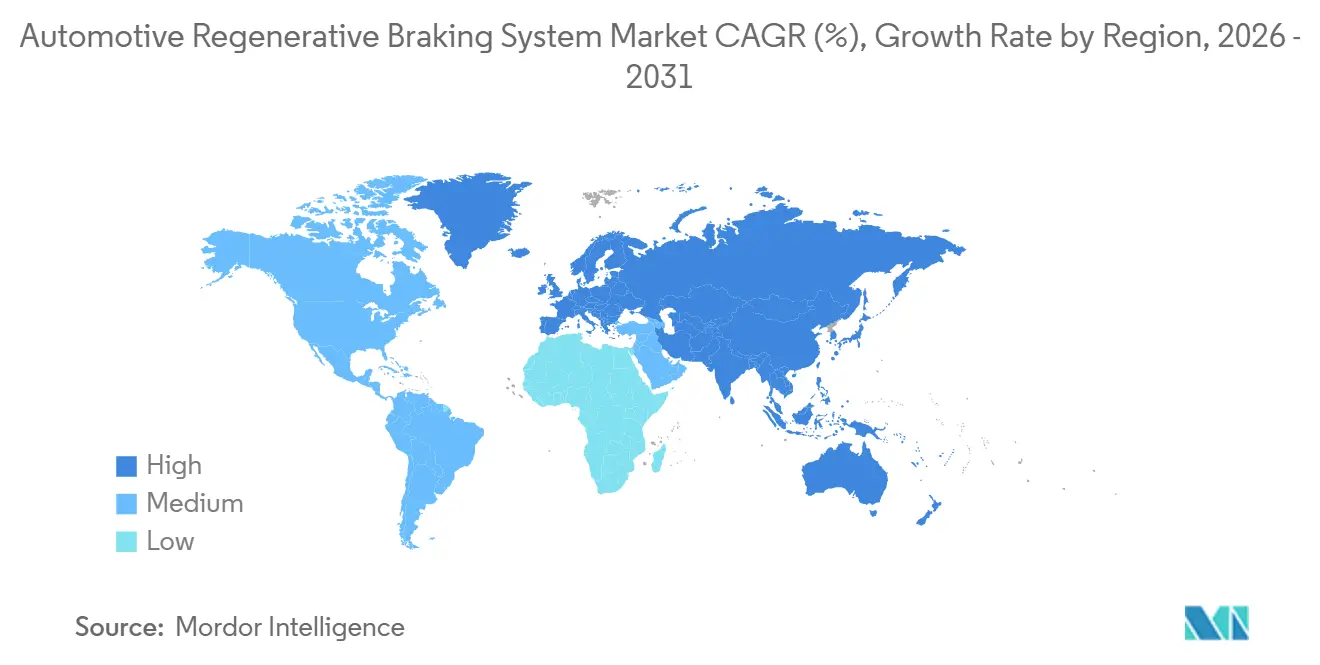 Automotive Regenerative Braking System Market Growth Rate by Region