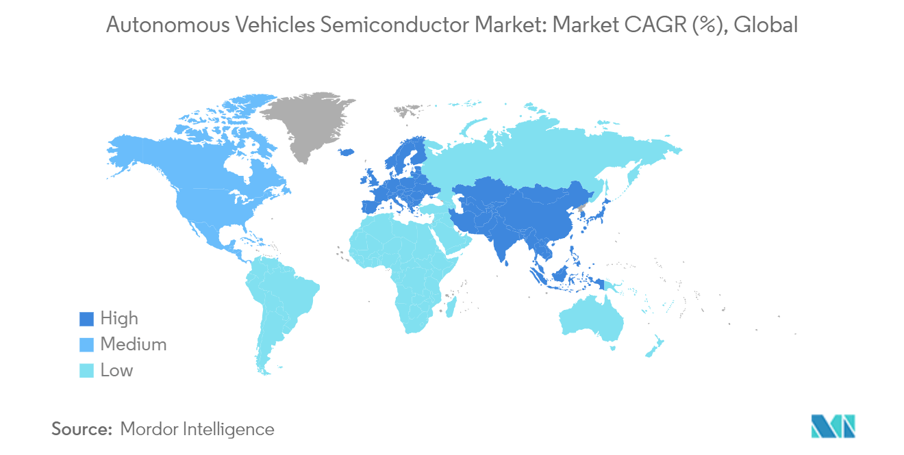 Autonomous Vehicles Semiconductor Market: Market CAGR (%), Global