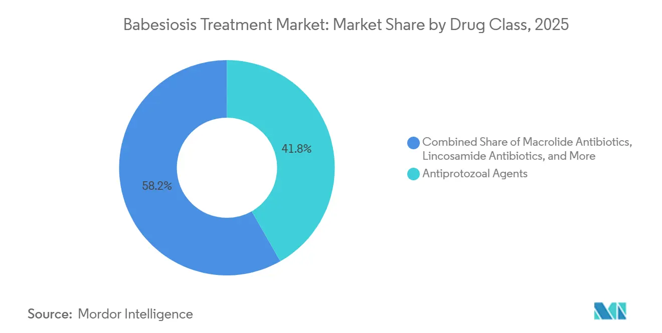 Babesiosis Treatment Market Share by Drug Class, 2025