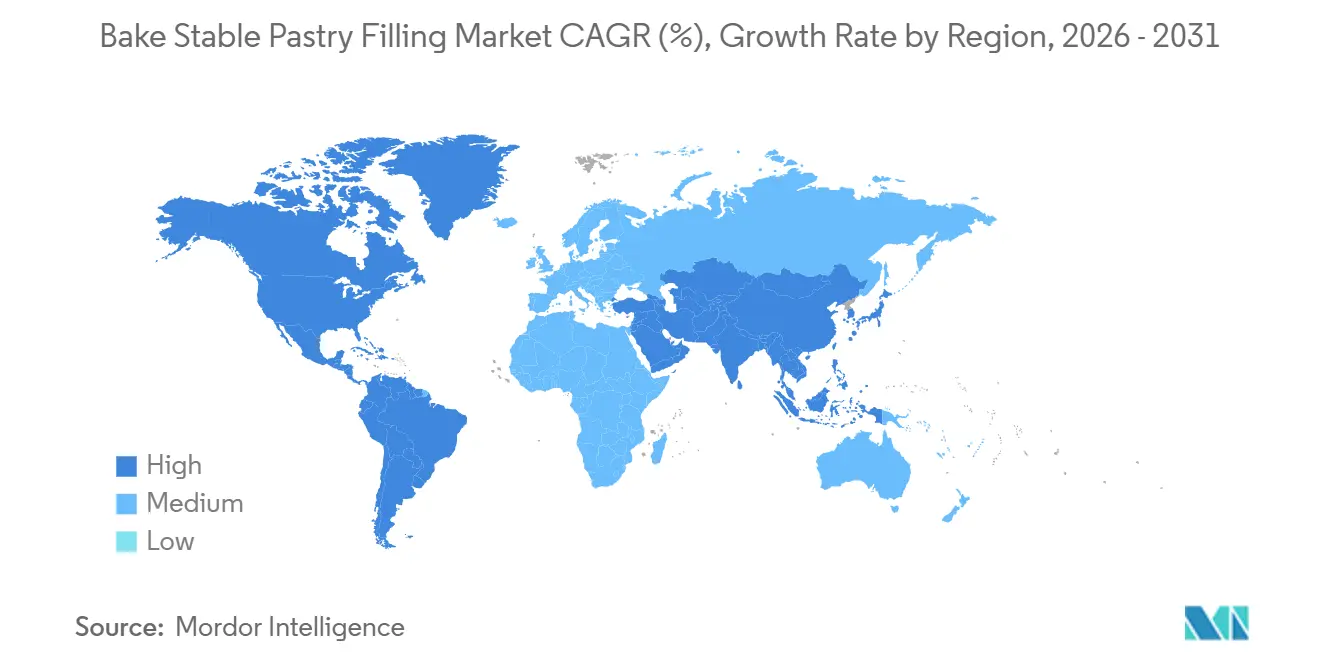Bake Stable Pastry Filling Market Growth Rate by Region