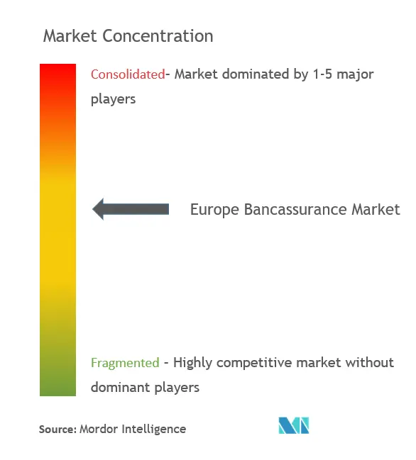 Bancaseguros en EuropaConcentración del Mercado
