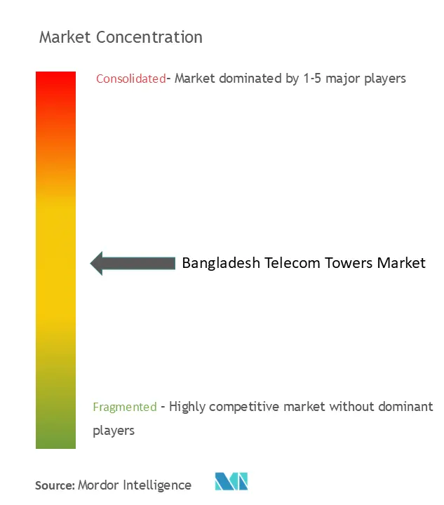 Bangladesh Telecom Towers Market Concentration