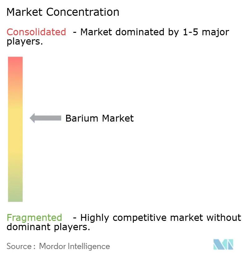 Barium Market - Market Concentration