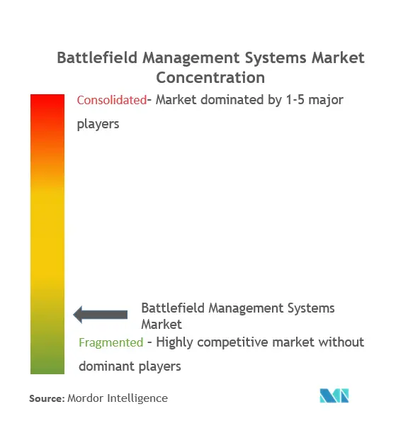 Concentração do mercado de sistemas de gerenciamento de campo de batalha