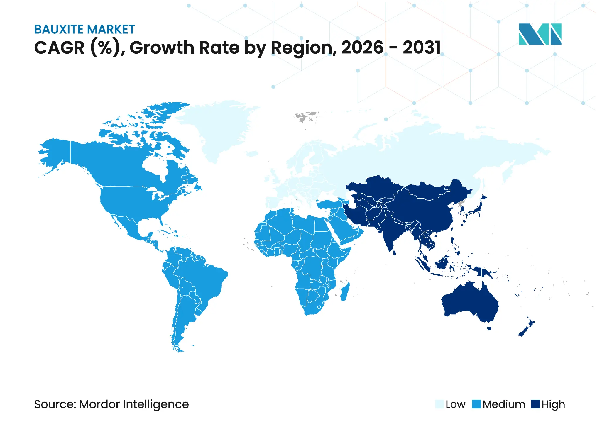 Bauxite Market CAGR (%), Growth Rate by Region