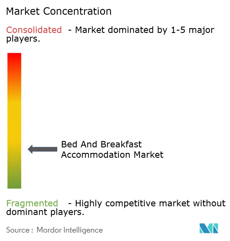Bed And Breakfast Accommodation Market Concentration