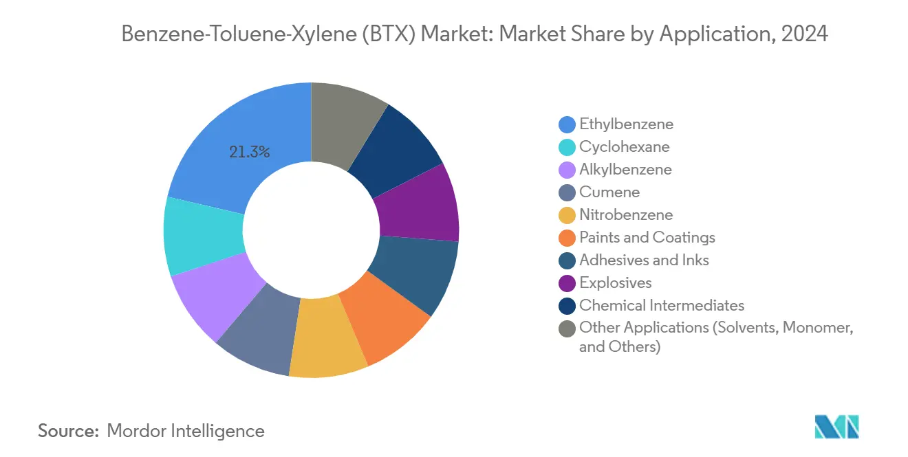 Benzene-Toluene-Xylene (BTX) Market: Market Share by Application