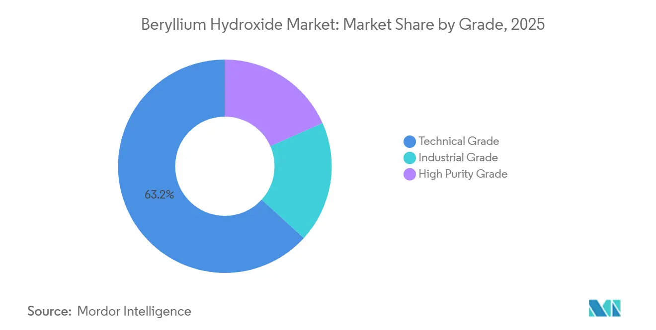 Beryllium Hydroxide Market Share by Grade, 2025