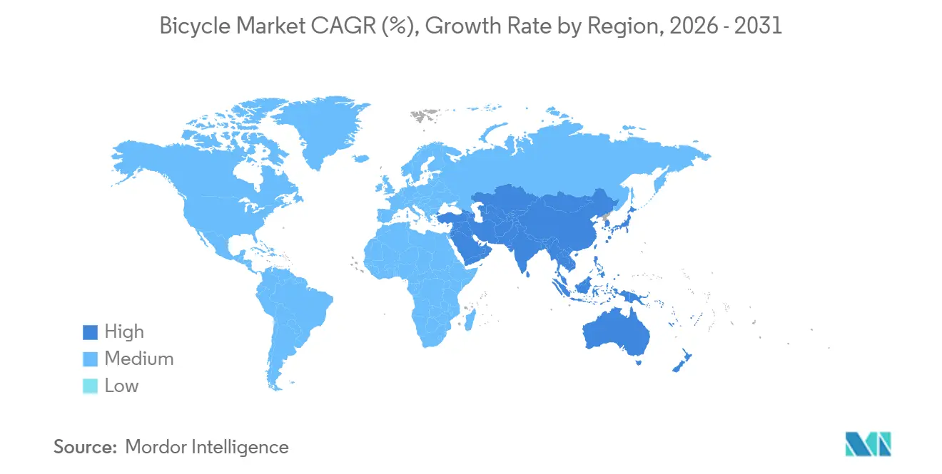 Bicycle Market Growth Rate by Region