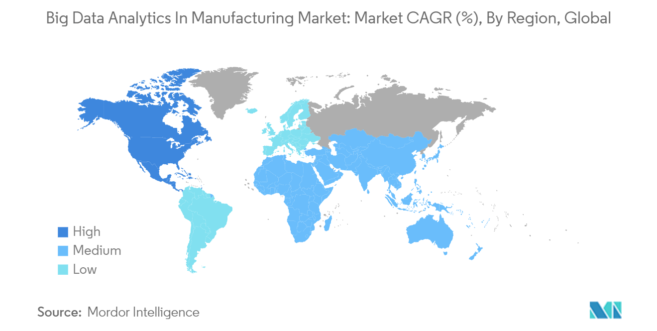Big Data Analytics In Manufacturing Market: Market CAGR (%), By Region, Global
