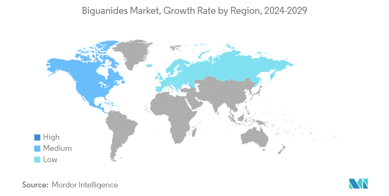 Biguanides Market, Growth Rate by Region, 2023-2028