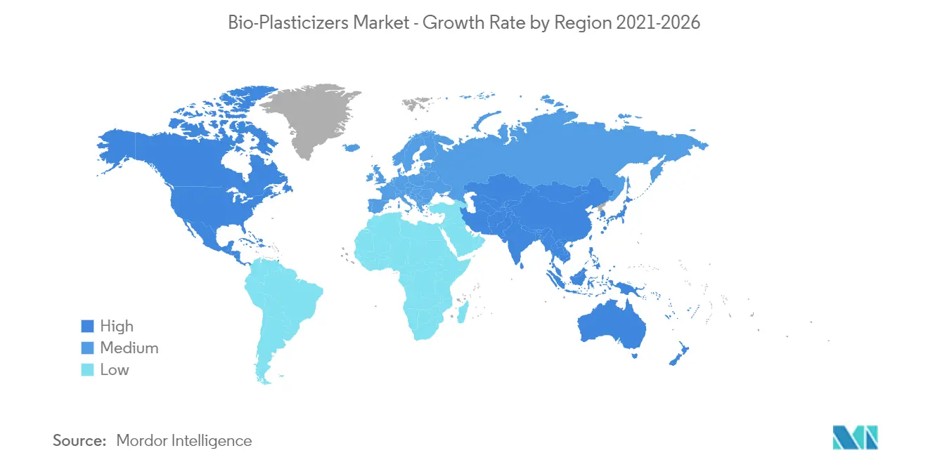 Bio-plasticizers market Growth by Region