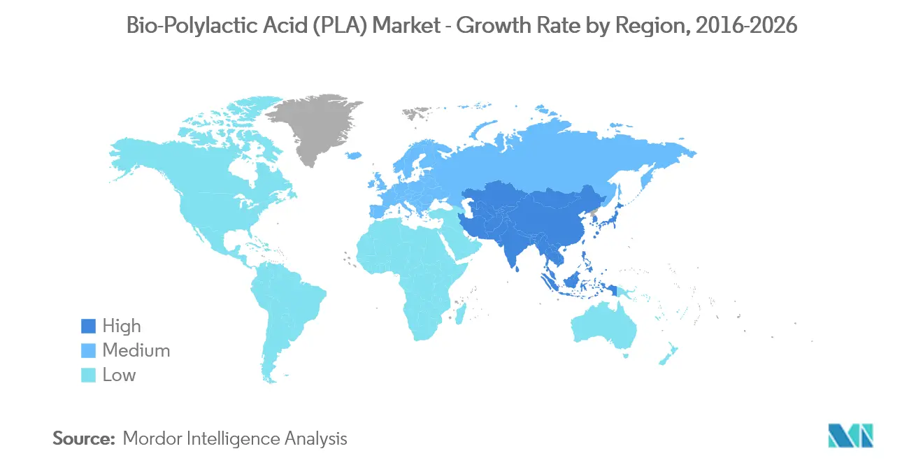 Bio-polylactic Acid Market Growth Rate By Region