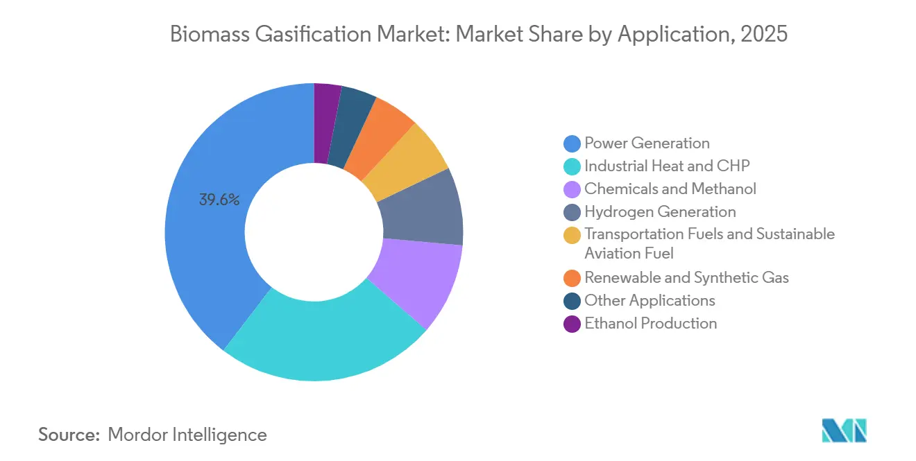 Biomass Gasification Market Share by Application, 2025
