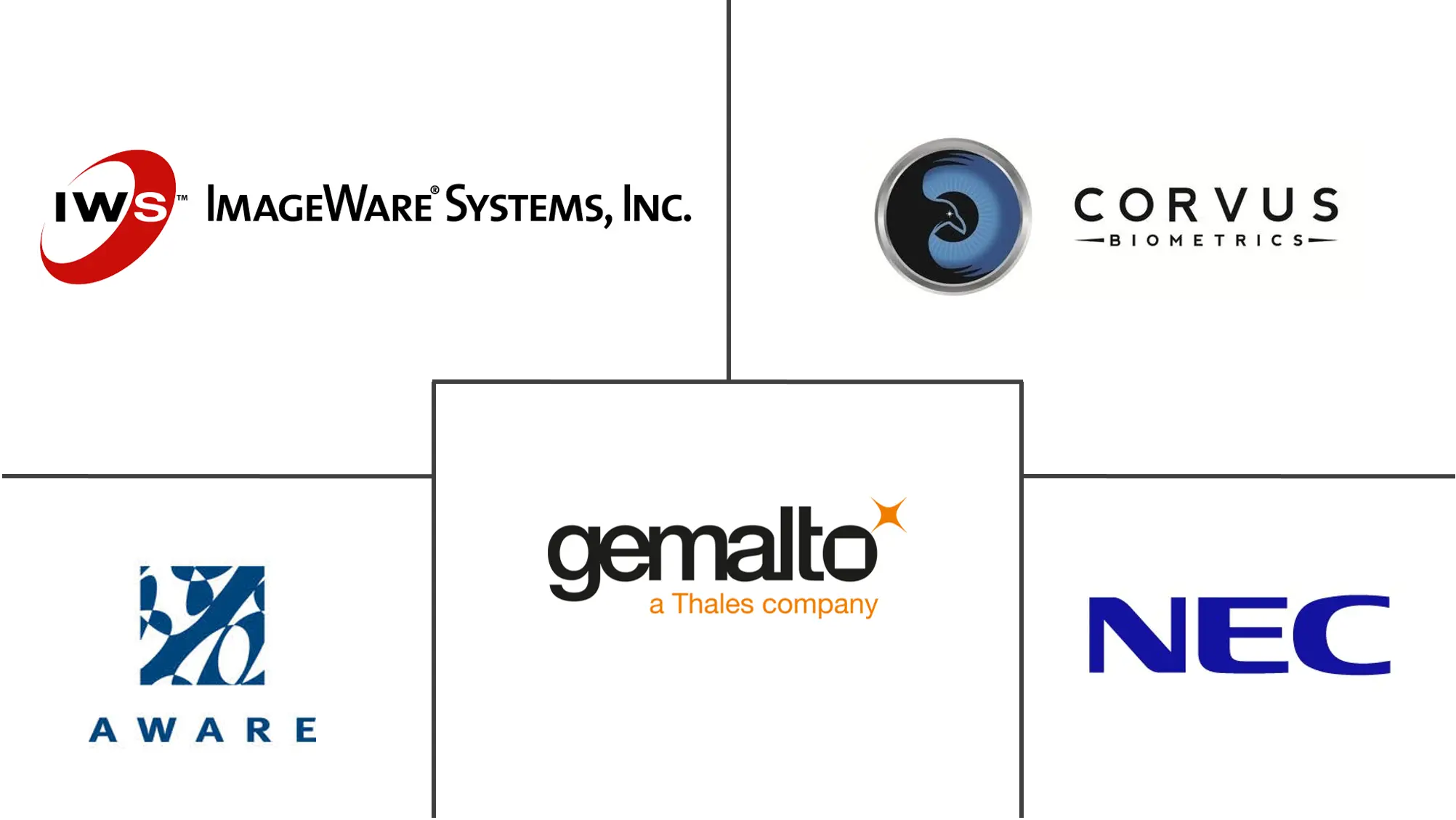  Marché des logiciels de numérisation biométrique Major Players