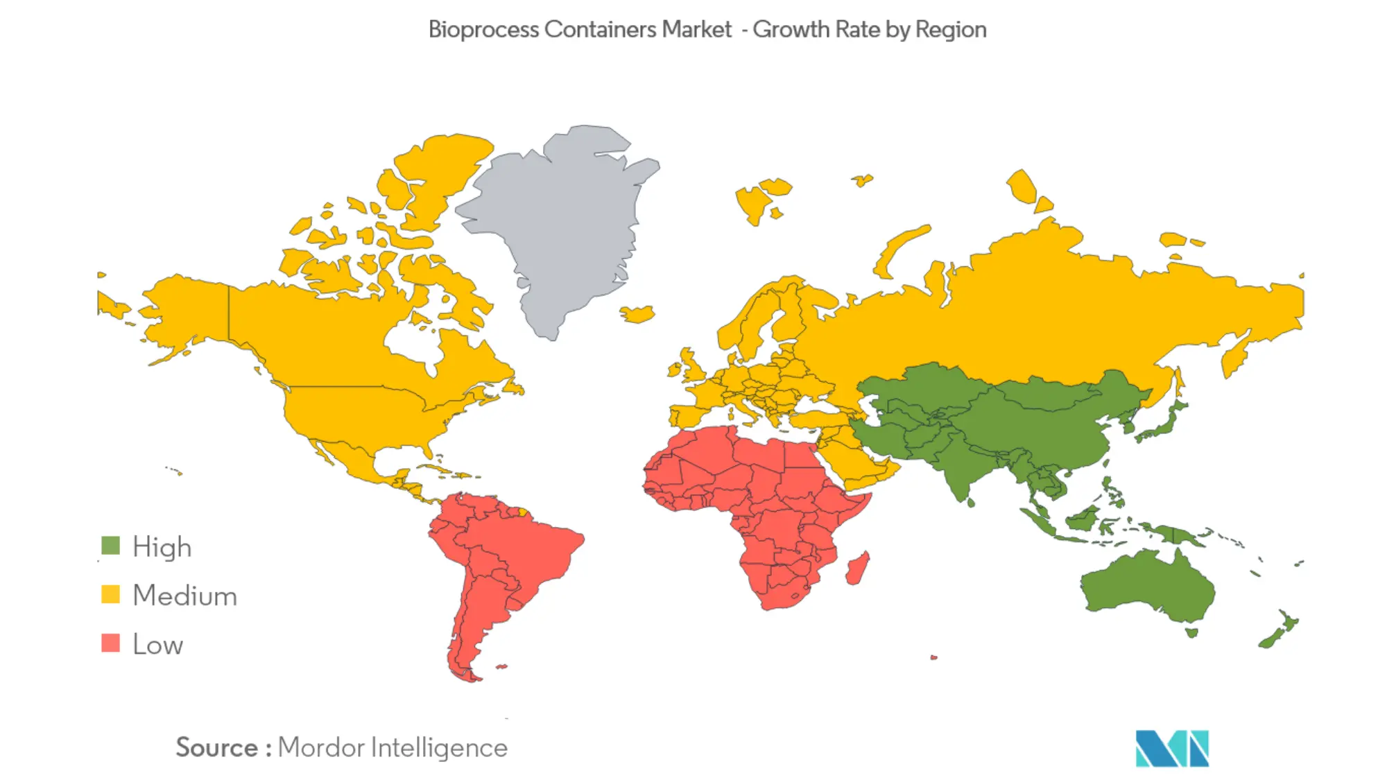 Bioprocess Containers Market Growth by Region