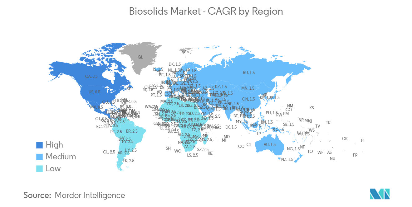 Biosolids Market - CAGR by Region